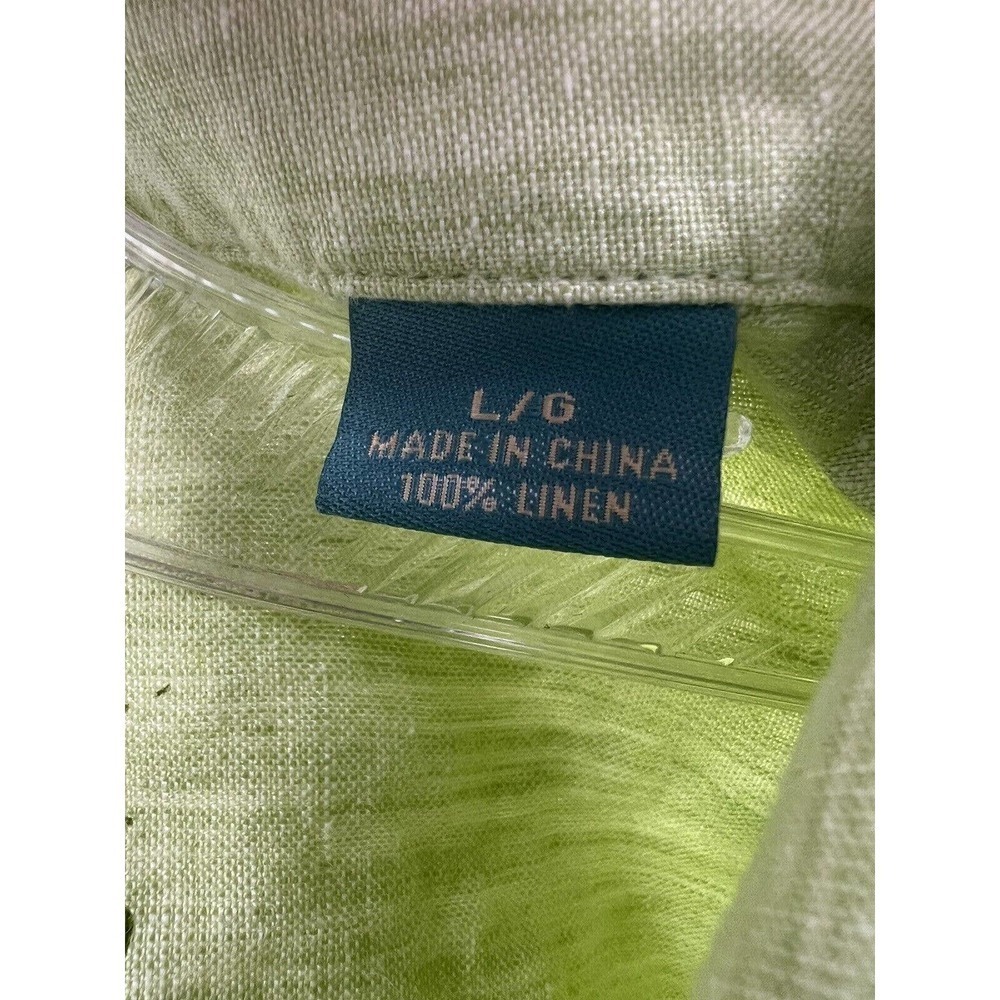Tommy Bahama Men’s Short Sleeve 100% Linen Button Down Shirt Green Size XL - Picture 4 of 8